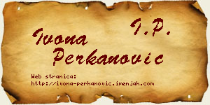 Ivona Perkanović vizit kartica